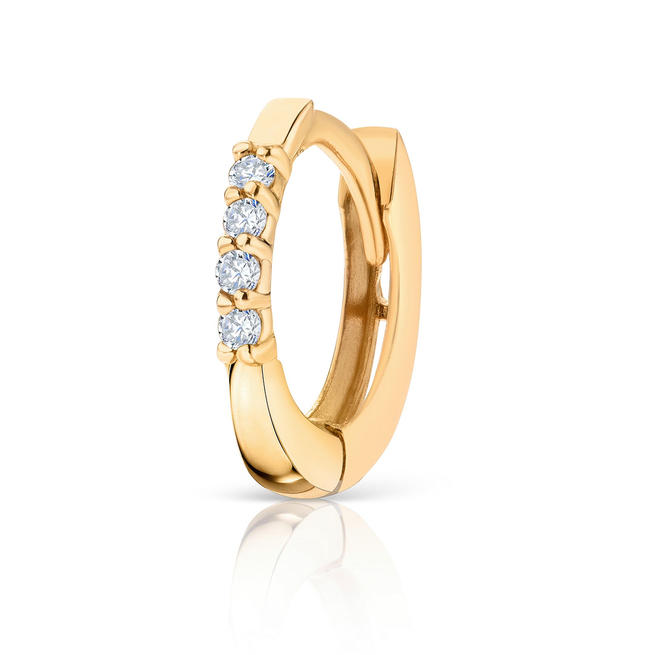 Pendiente Piercing Sweet Diamonds en Oro Amarillo de 18 Kt
