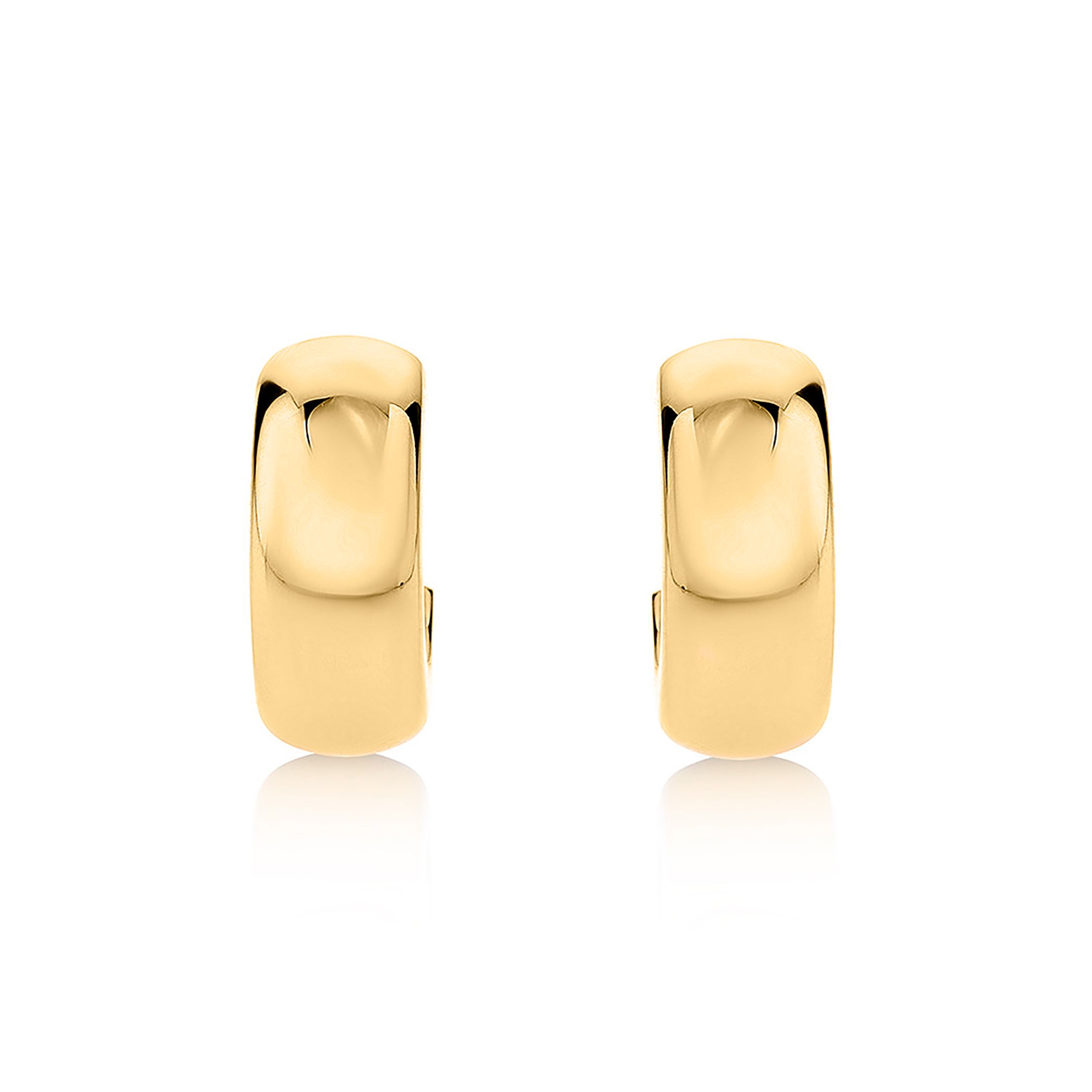Pendientes Aro Ancho Golden Ring en Oro Amarillo de 18 Kt