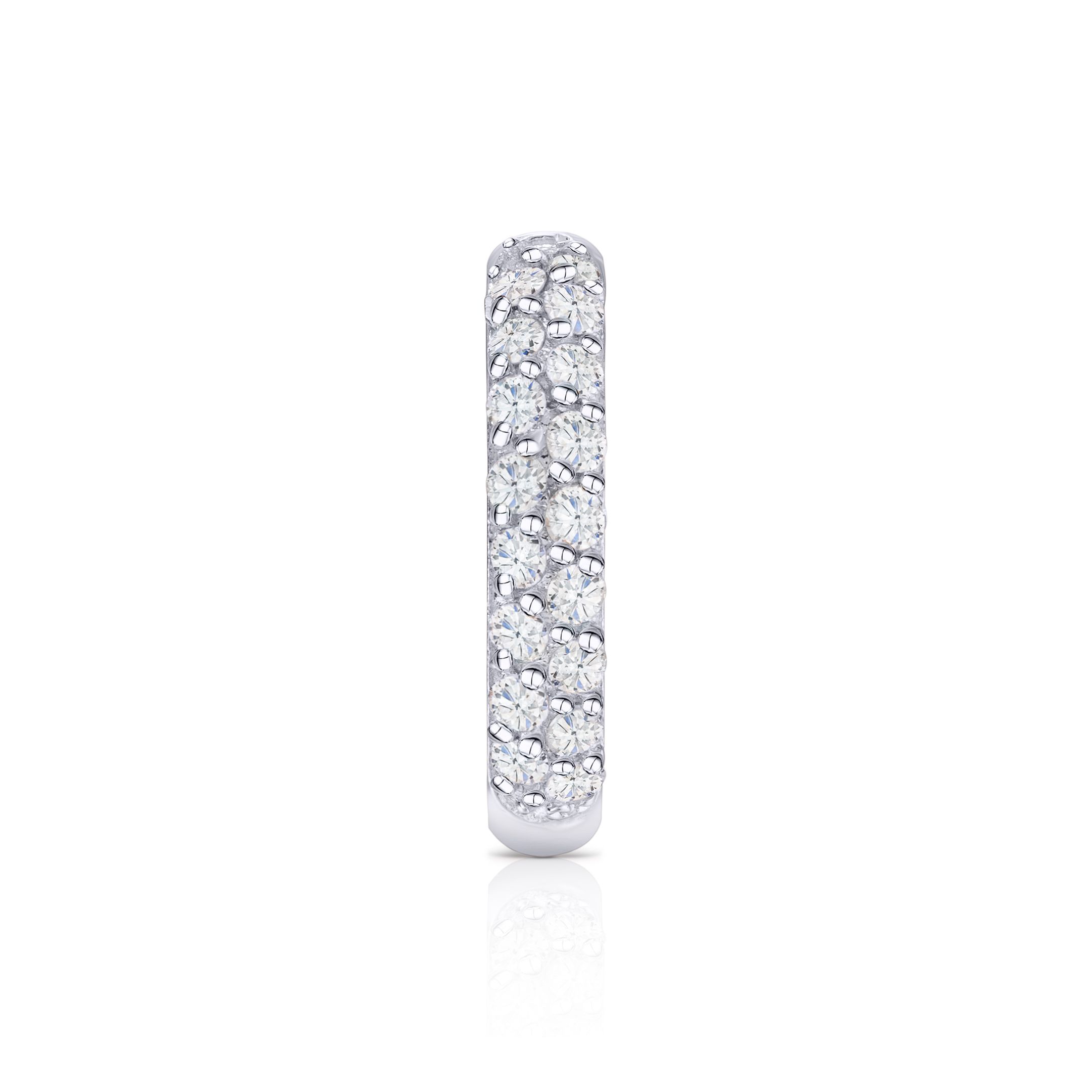 Pendiente Piercing Slice de Diamantes en Oro Blanco de 18 Kt