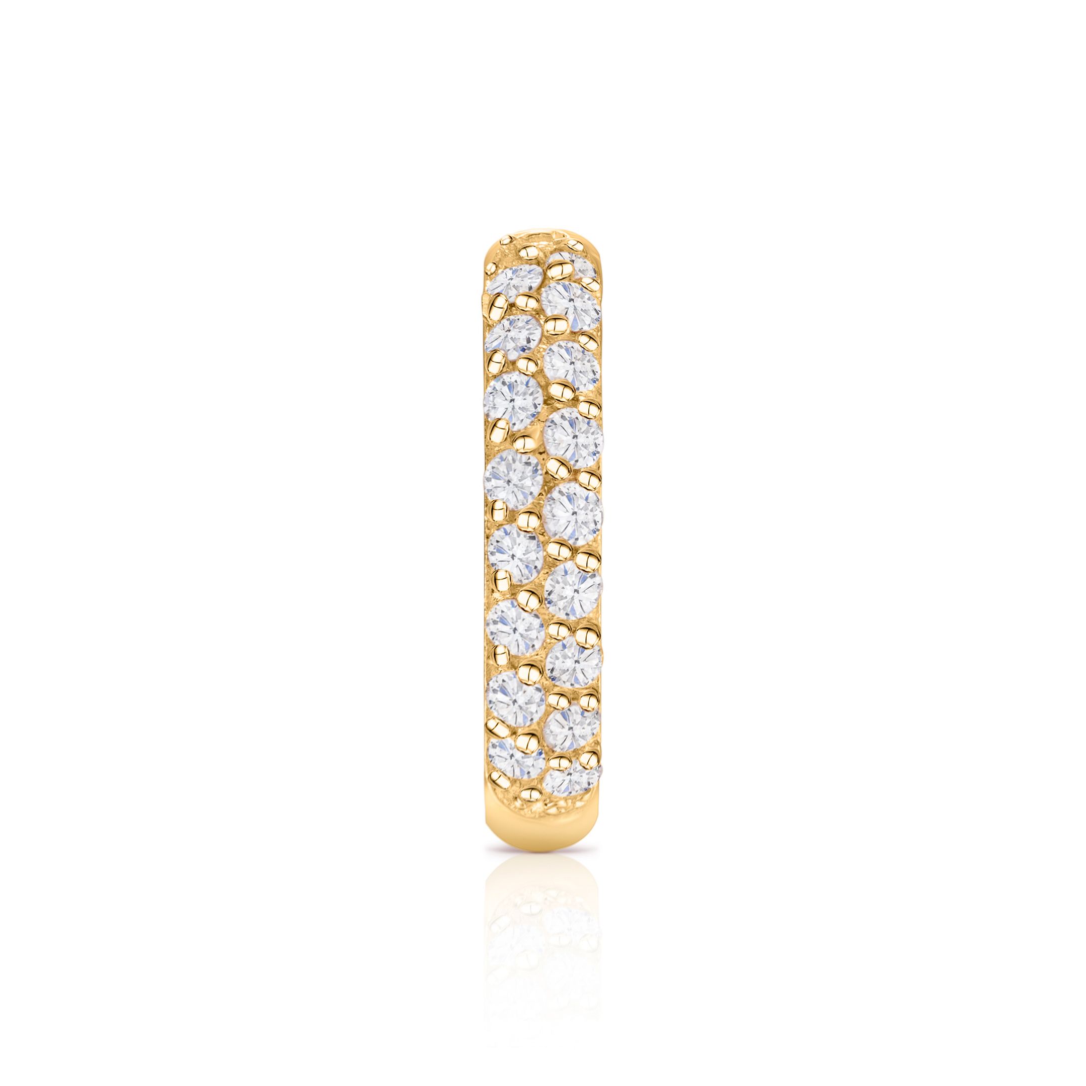 Pendiente Piercing Slice de Diamantes en Oro Amarillo de 18 Kt