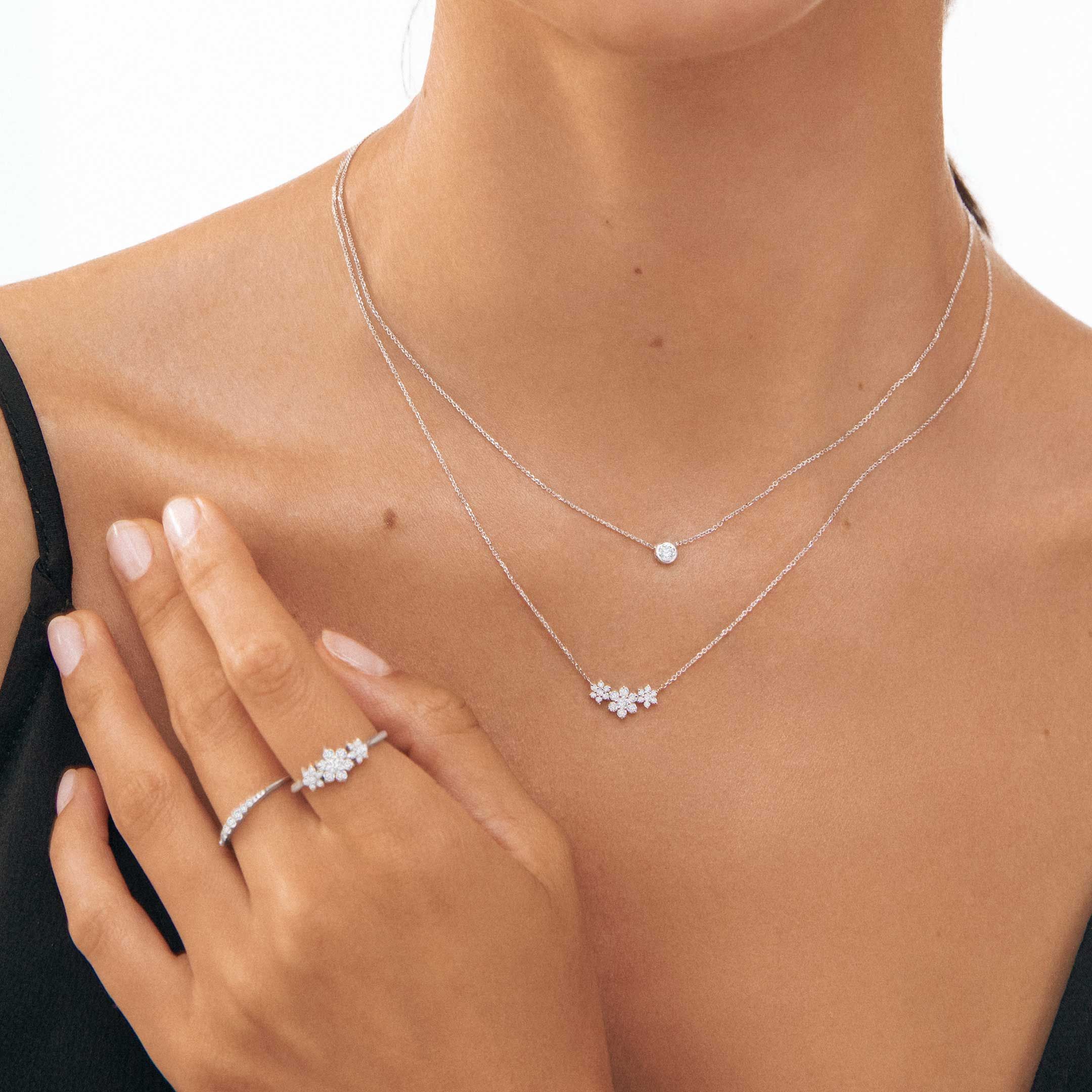 18K Moissanite Diamond Pendant Necklace GRA Certified VVS 925 Sterling –  Trendy Wish Inc