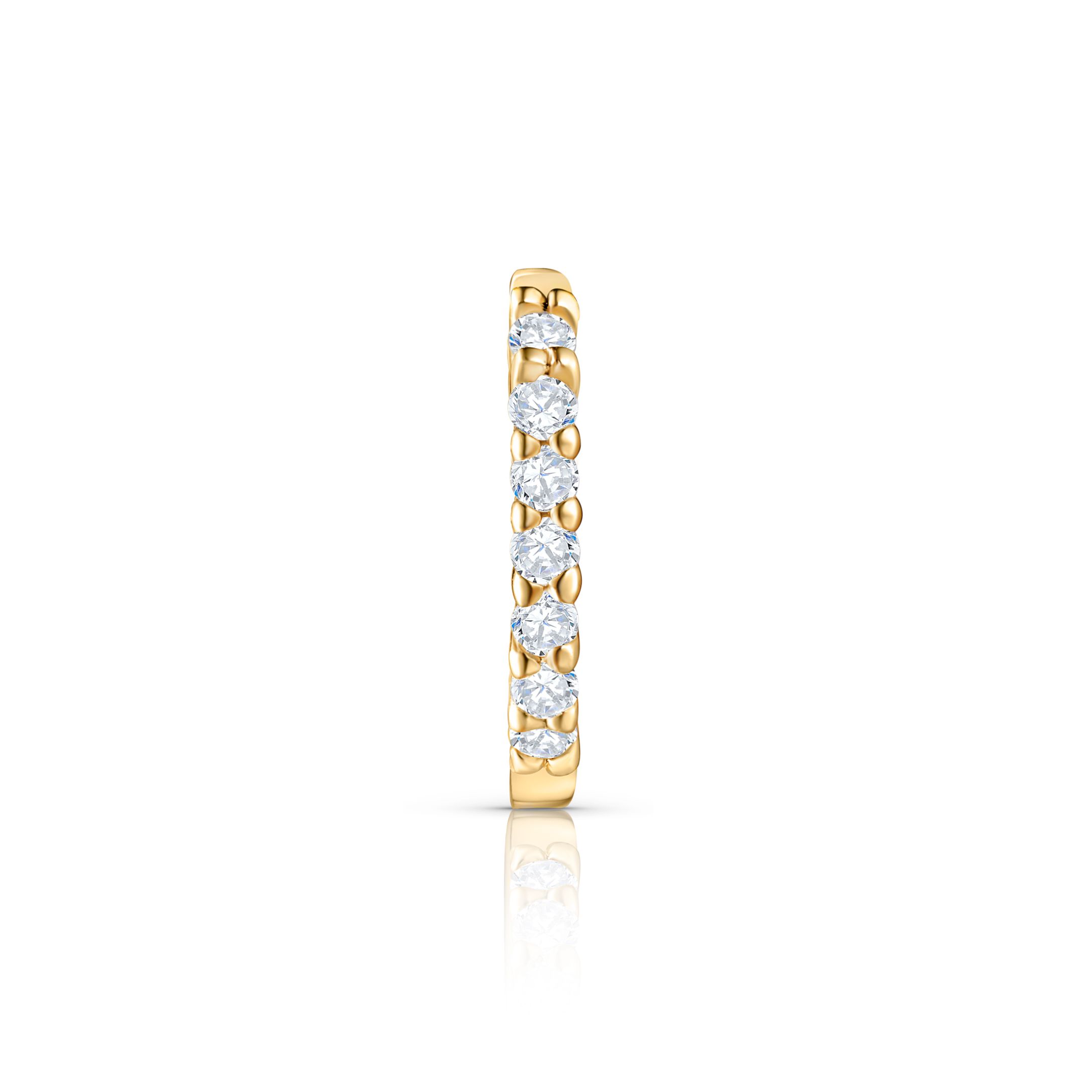 Pendiente Piercing Bold Diamonds en Oro Amarillo de 18 Kt