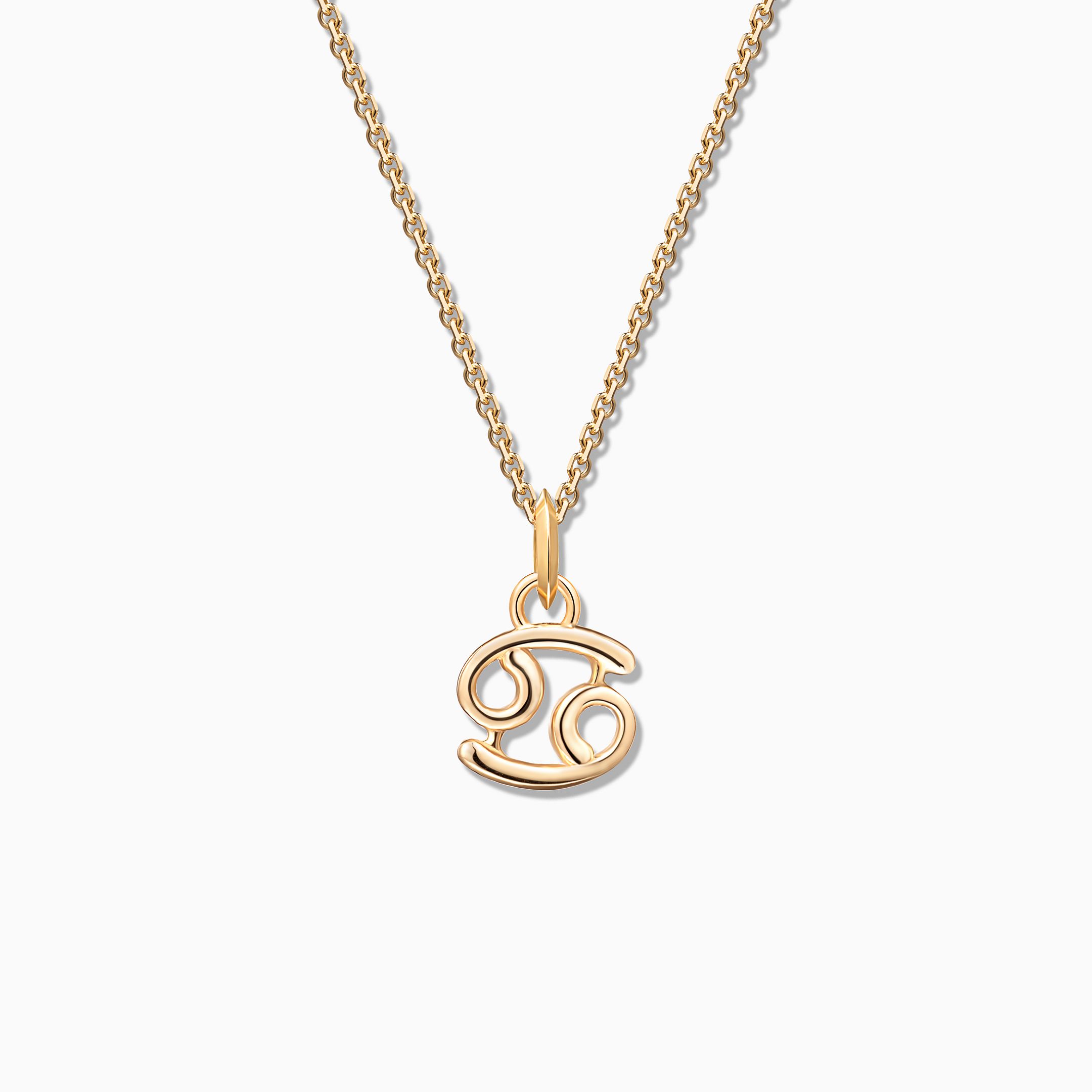 Charm Colgante Zodíaco Cáncer S en Oro Amarillo de 18 Kt