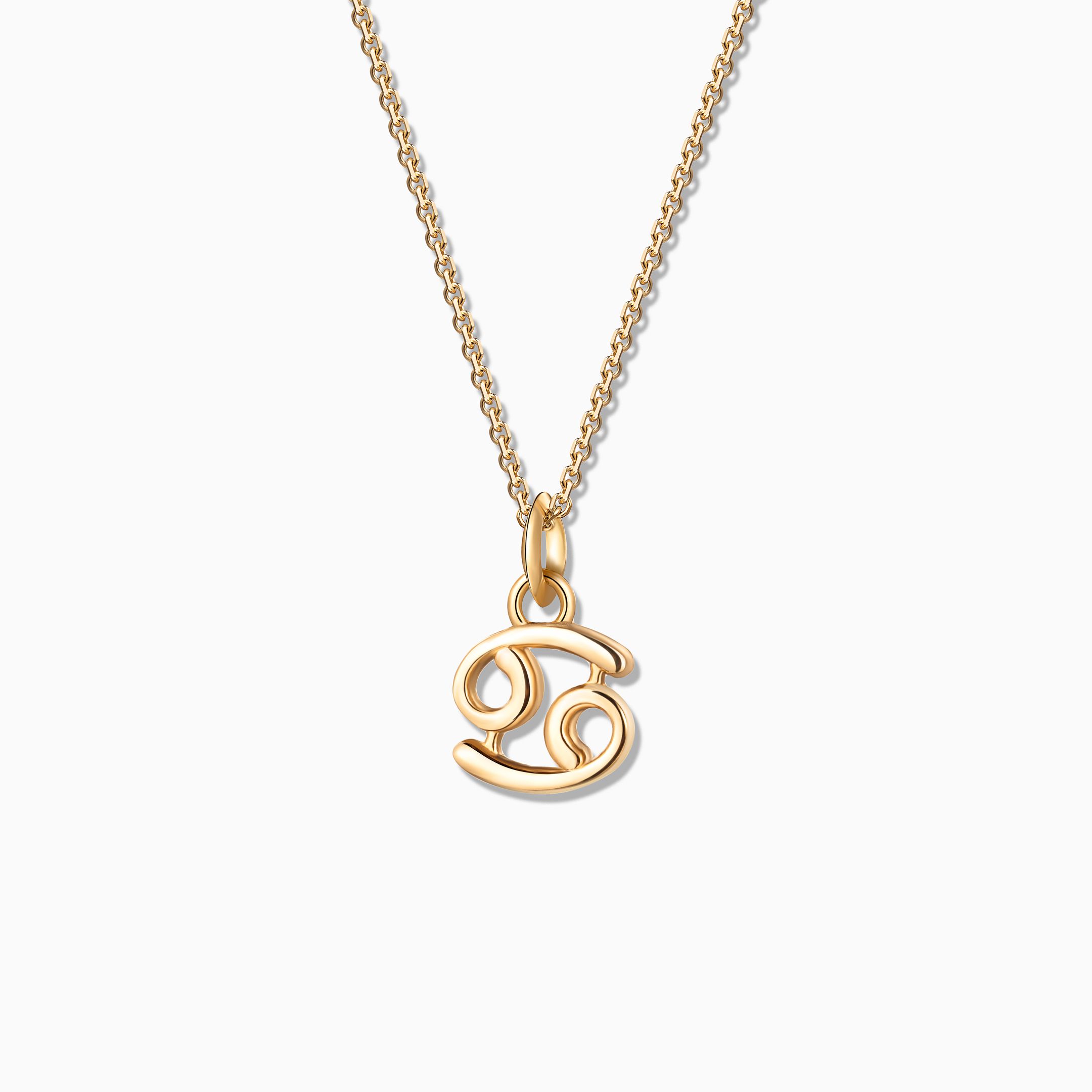 Charm Colgante Zodíaco Cáncer S en Oro Amarillo de 18 Kt