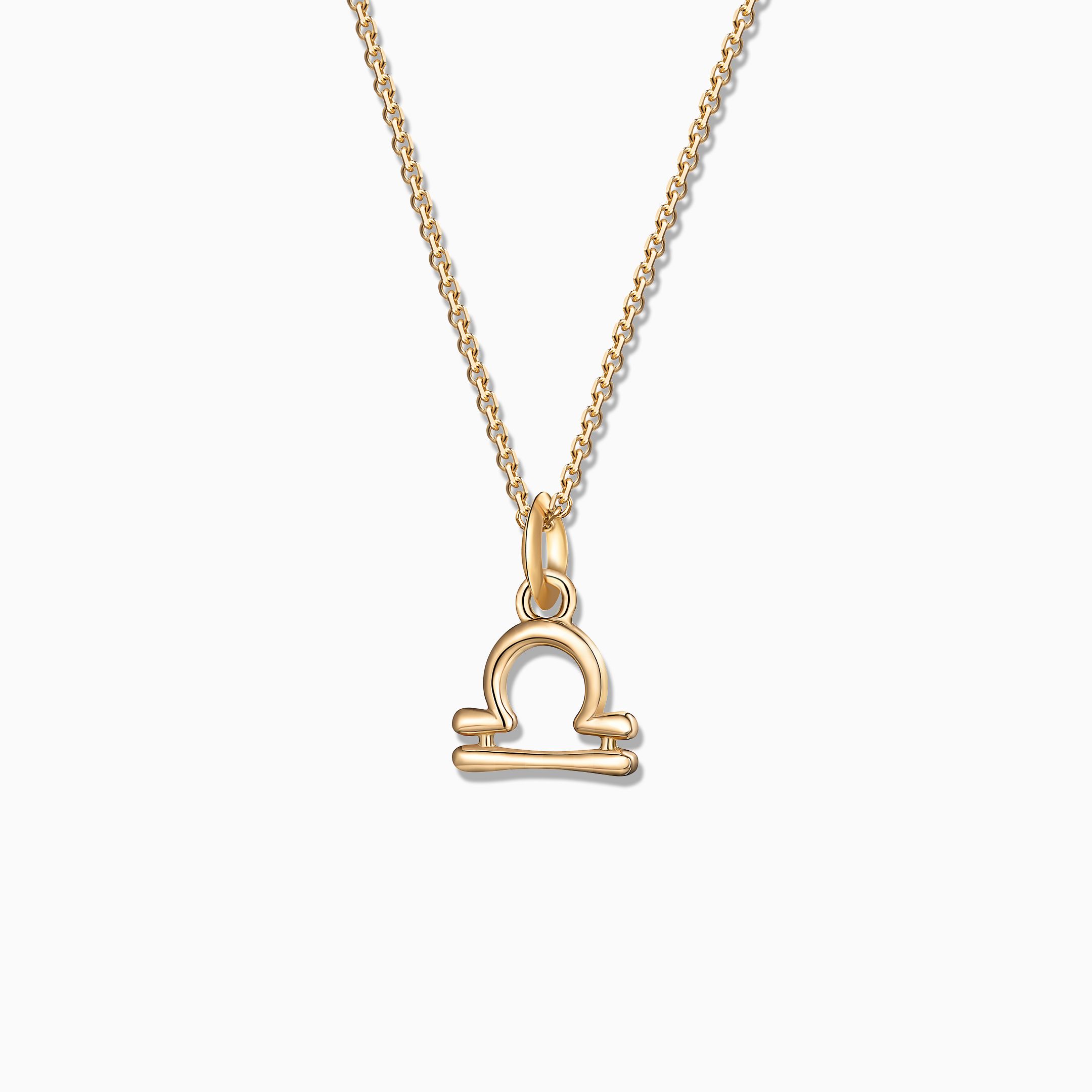 Charm Colgante Zodíaco Libra S en Oro Amarillo de 18 Kt