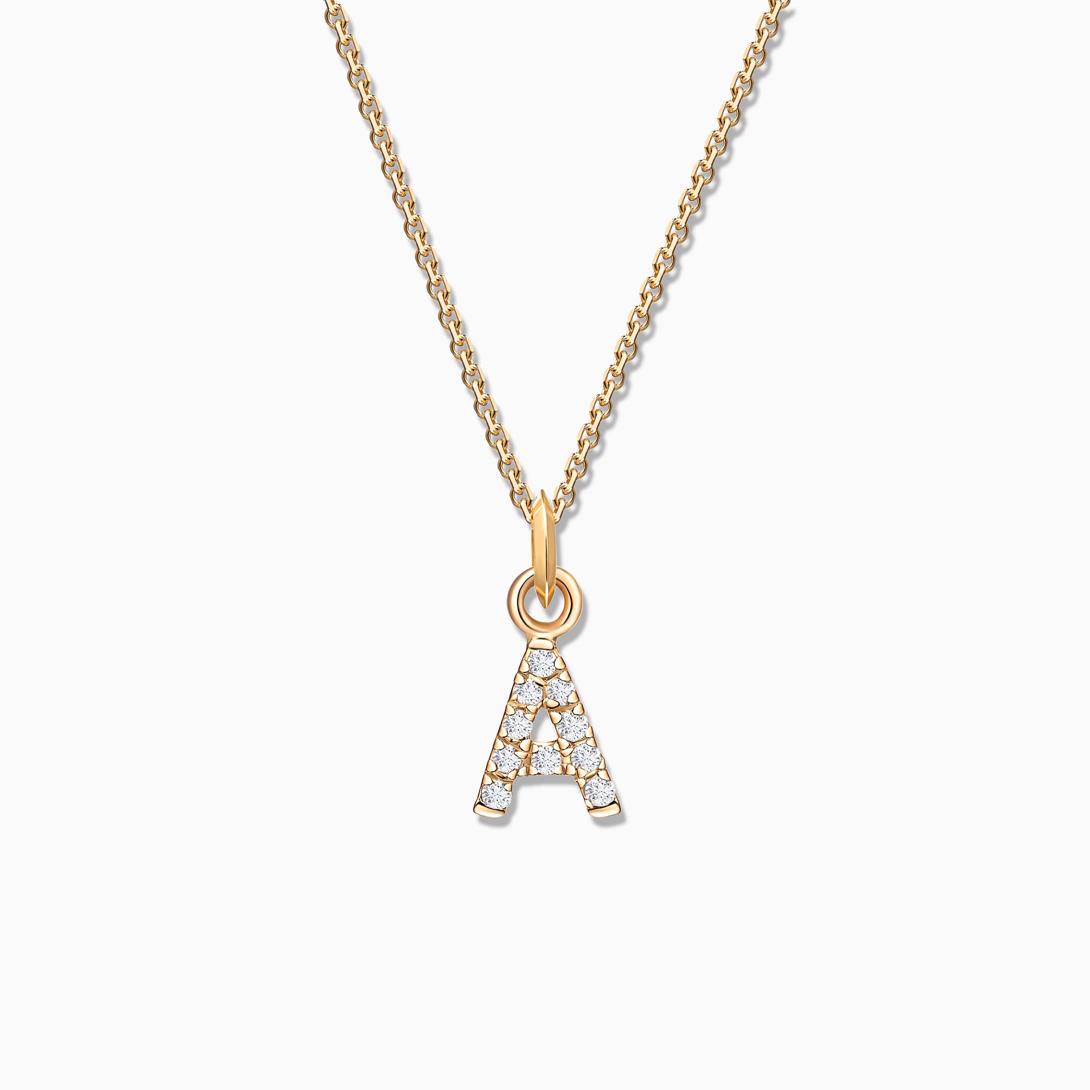 Charm Colgante Letra S de Diamantes en Oro Amarillo de 18 Kt