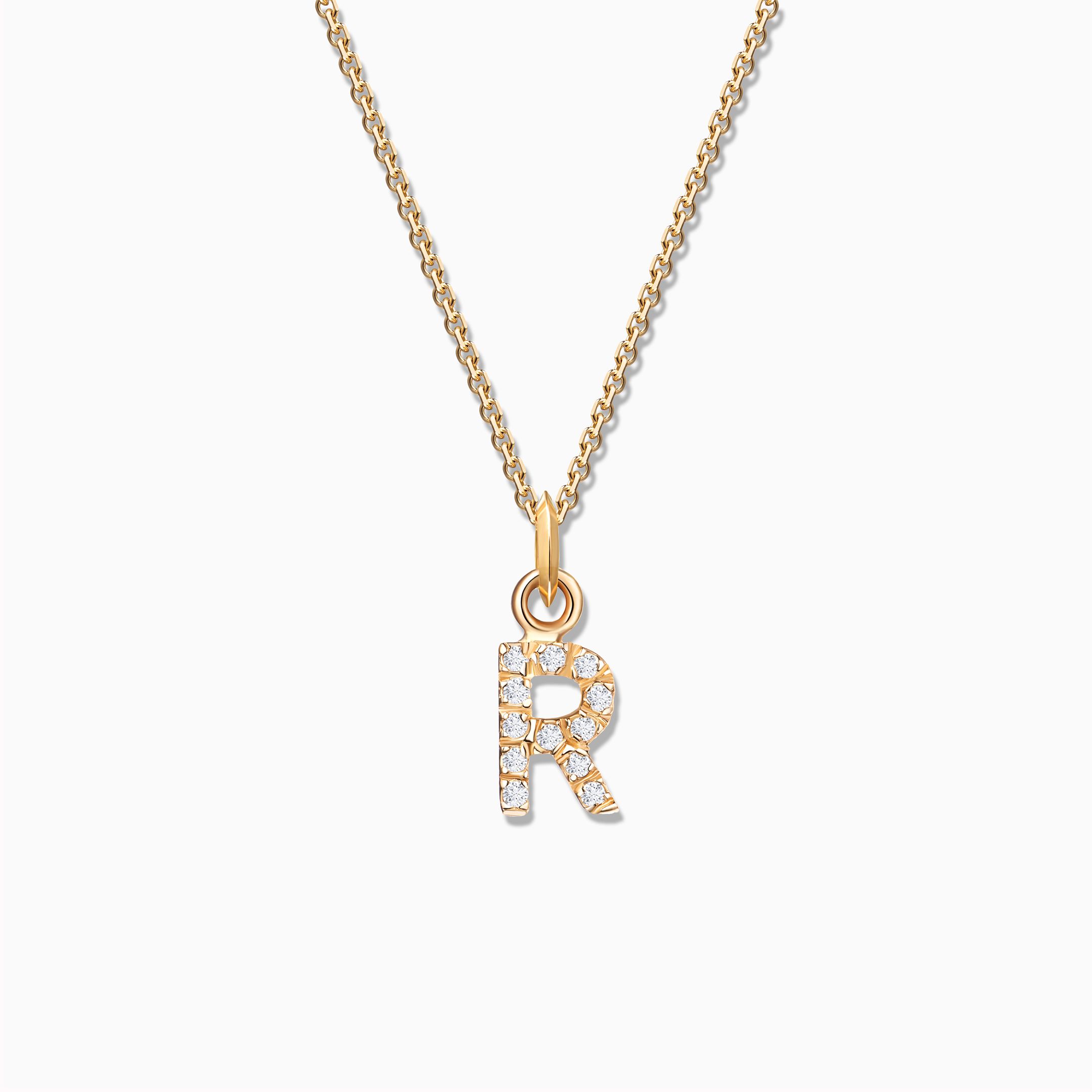 Charm Colgante Letra S de Diamantes en Oro Amarillo de 18 Kt