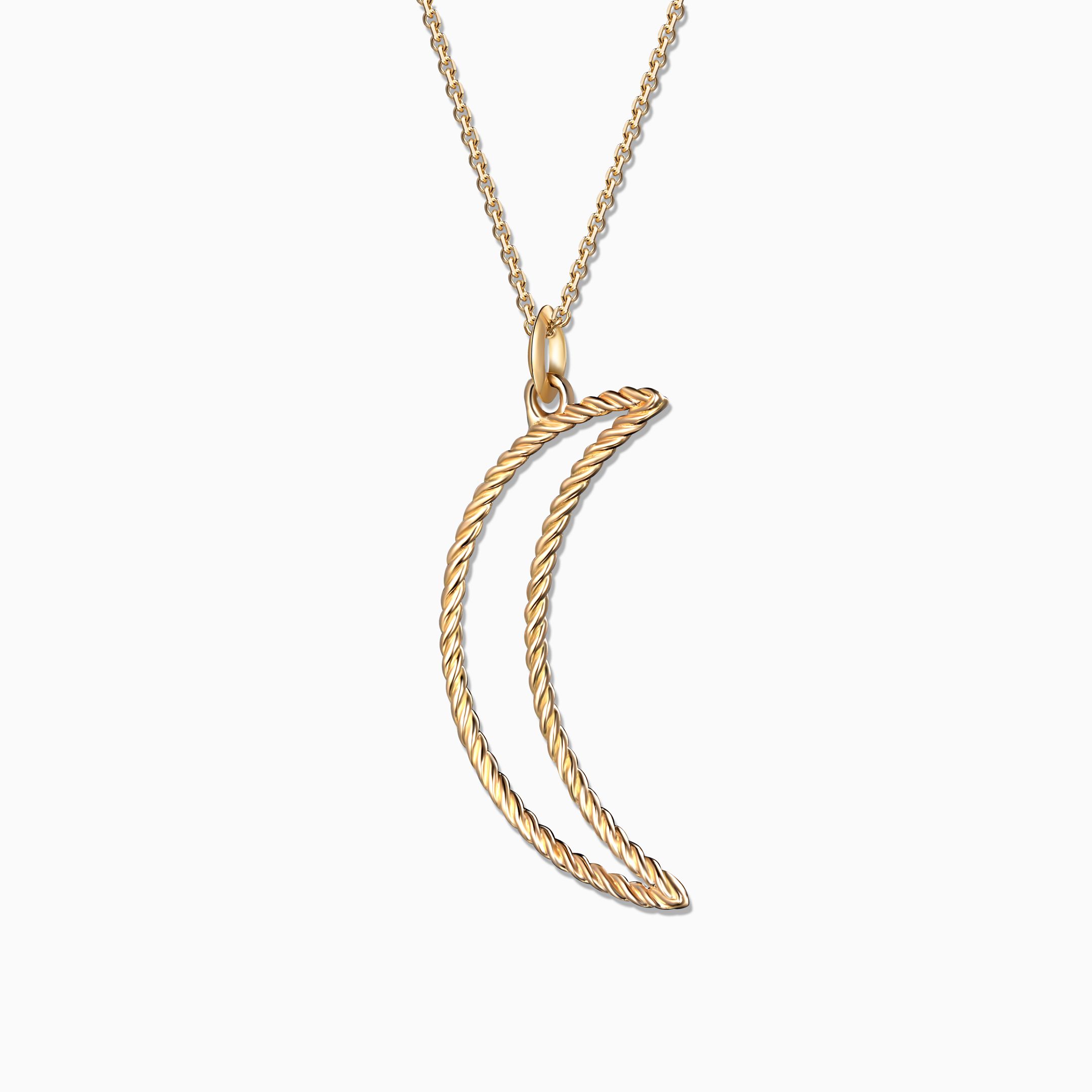 Charm Colgante Luna L en Oro Amarilo de 18 Kt