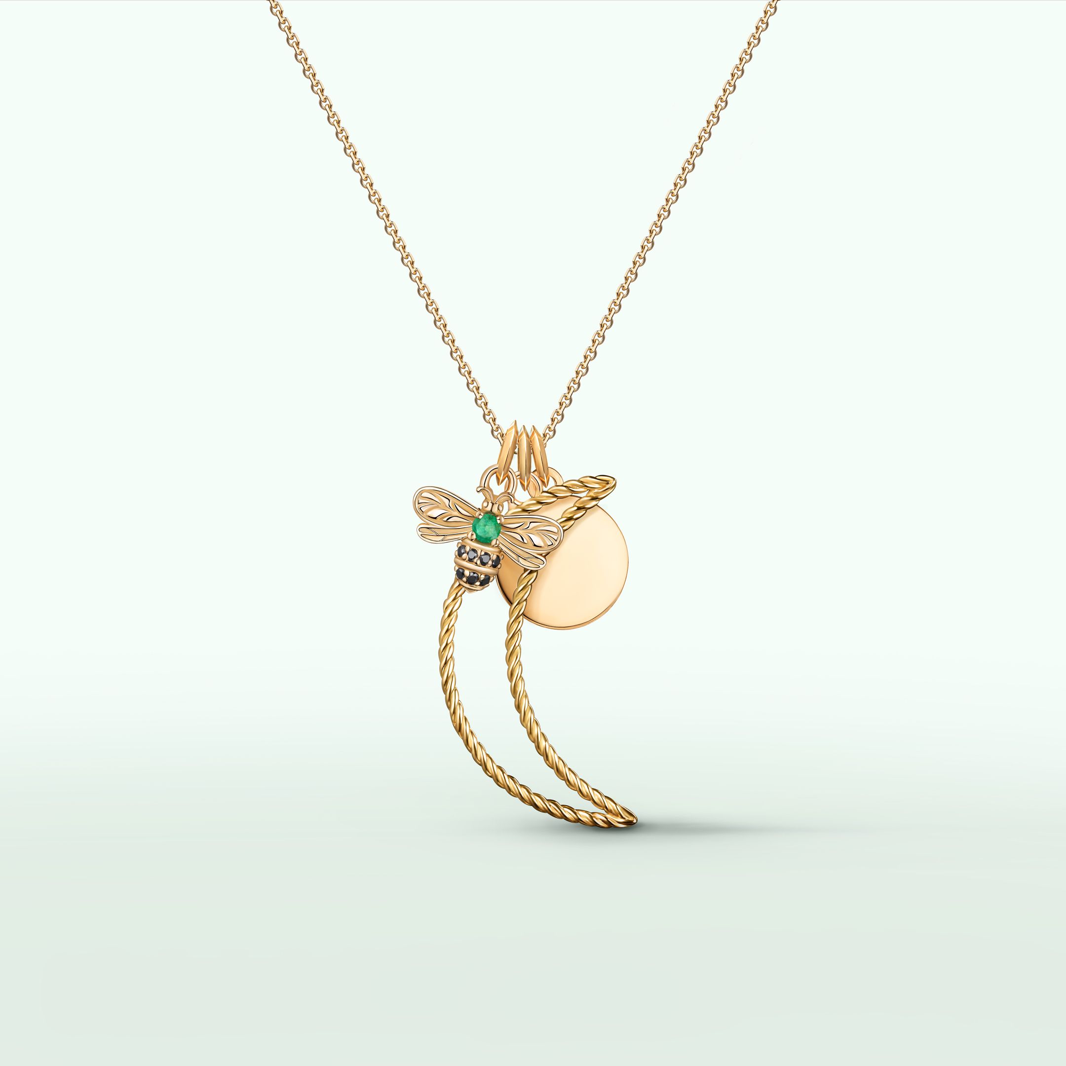 Charm Colgante Luna L en Oro Amarilo de 18 Kt