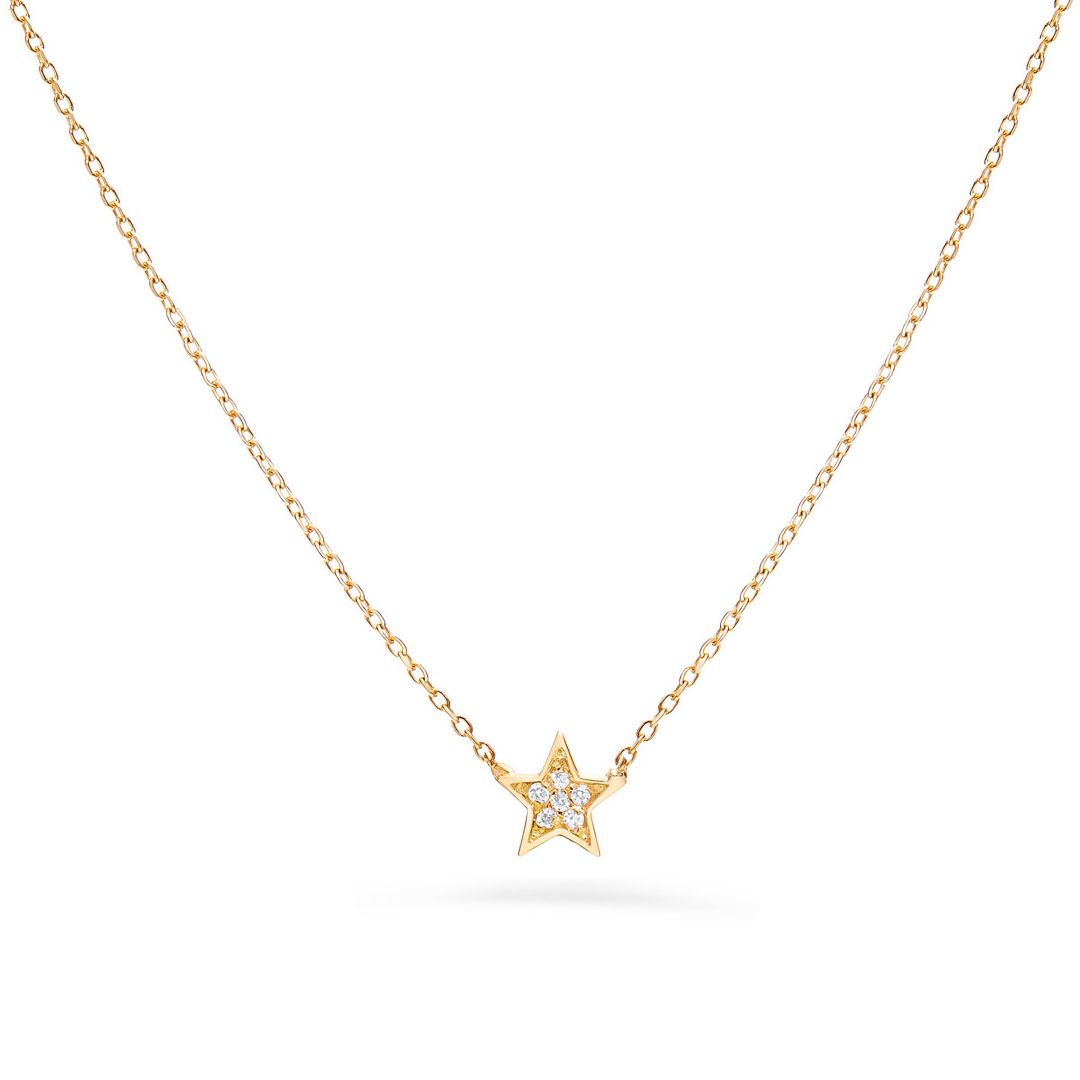 Gargantilla Estrella Moon Diamonds en Oro Amarillo de 18 Kt