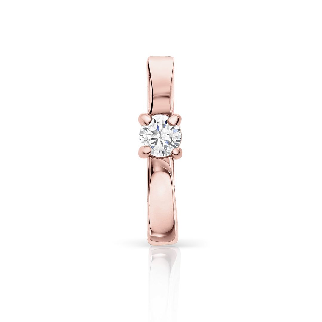 Pendiente Piercing Crax de Diamante en Oro Rosa de 18 Kt