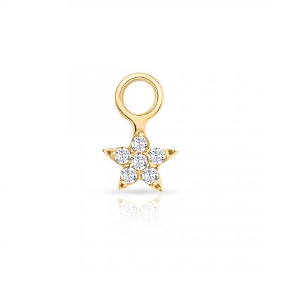Charm Estrella Moon Diamonds en Oro Amarillo de 18 Kt
