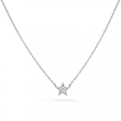 Gargantilla Estrella Moon Diamonds en Oro Blanco de 18 Kt