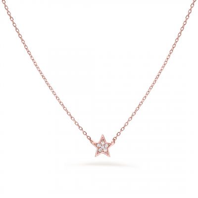 Gargantilla Estrella Moon Diamonds en Oro Rosa de 18 Kt