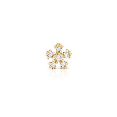 Pendiente Piercing Star Petals de Diamantes en Oro Amarillo de 18 Kt