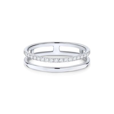 Sortija Selene de Diamantes en Oro Blanco de 18 Kt